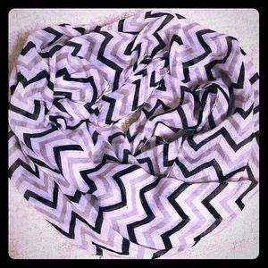 Black, white & tan infinity scarf